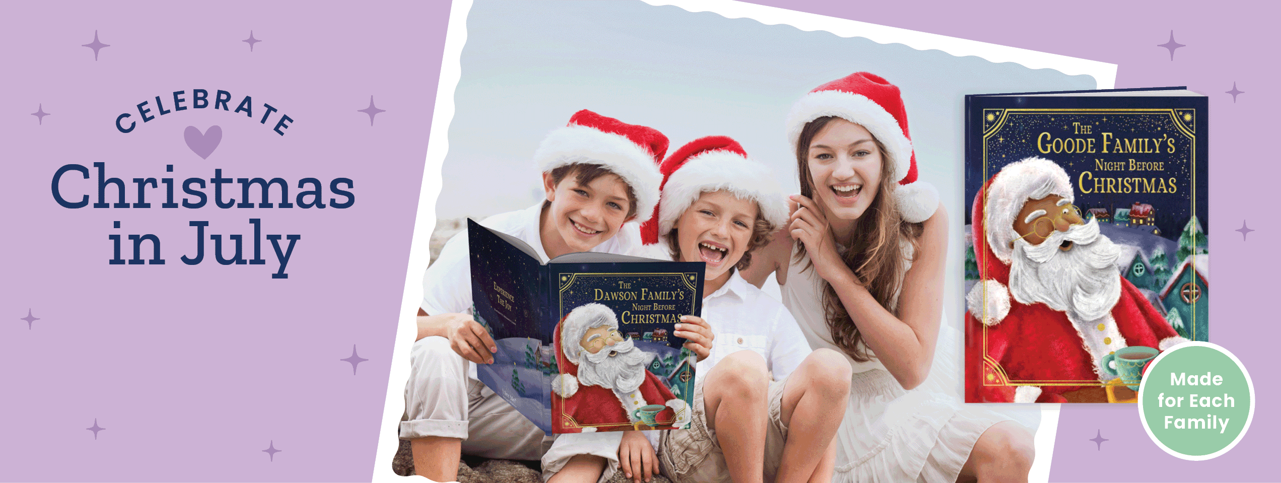 Our Family's Night Before Christmas Personalized Book Gold Foil Edition
