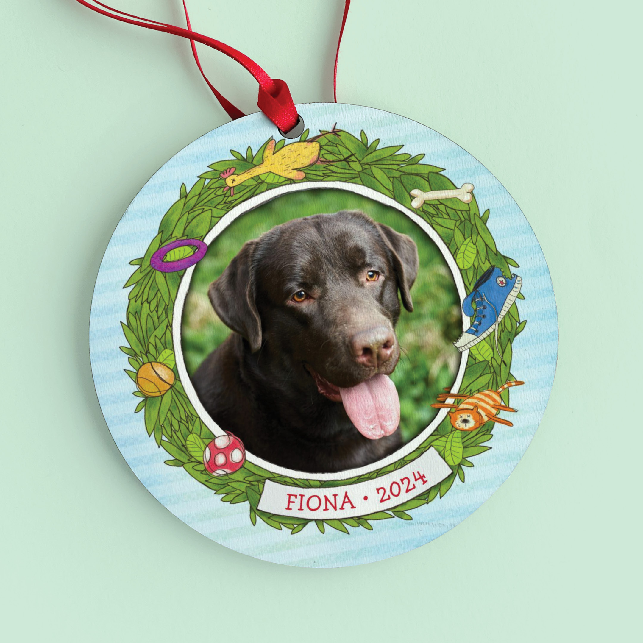 Merry Dog Personalized Photo Ornament