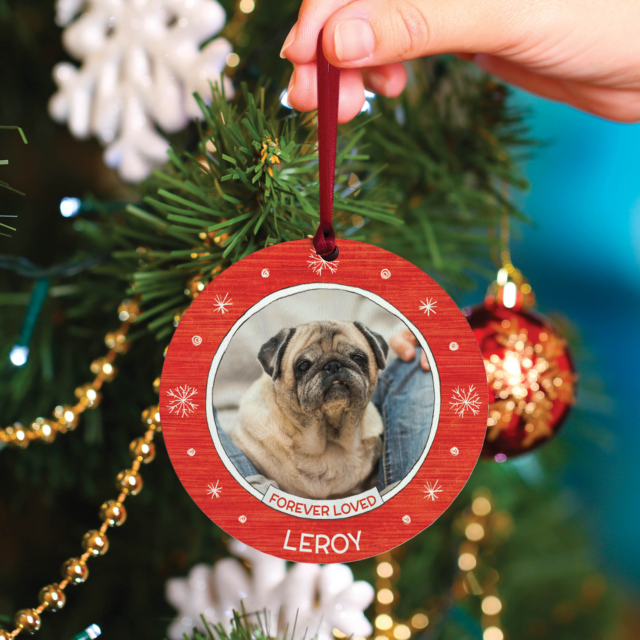 Forever in My Heart Personalized Pet Memorial Ornament – Moon Rock Prints