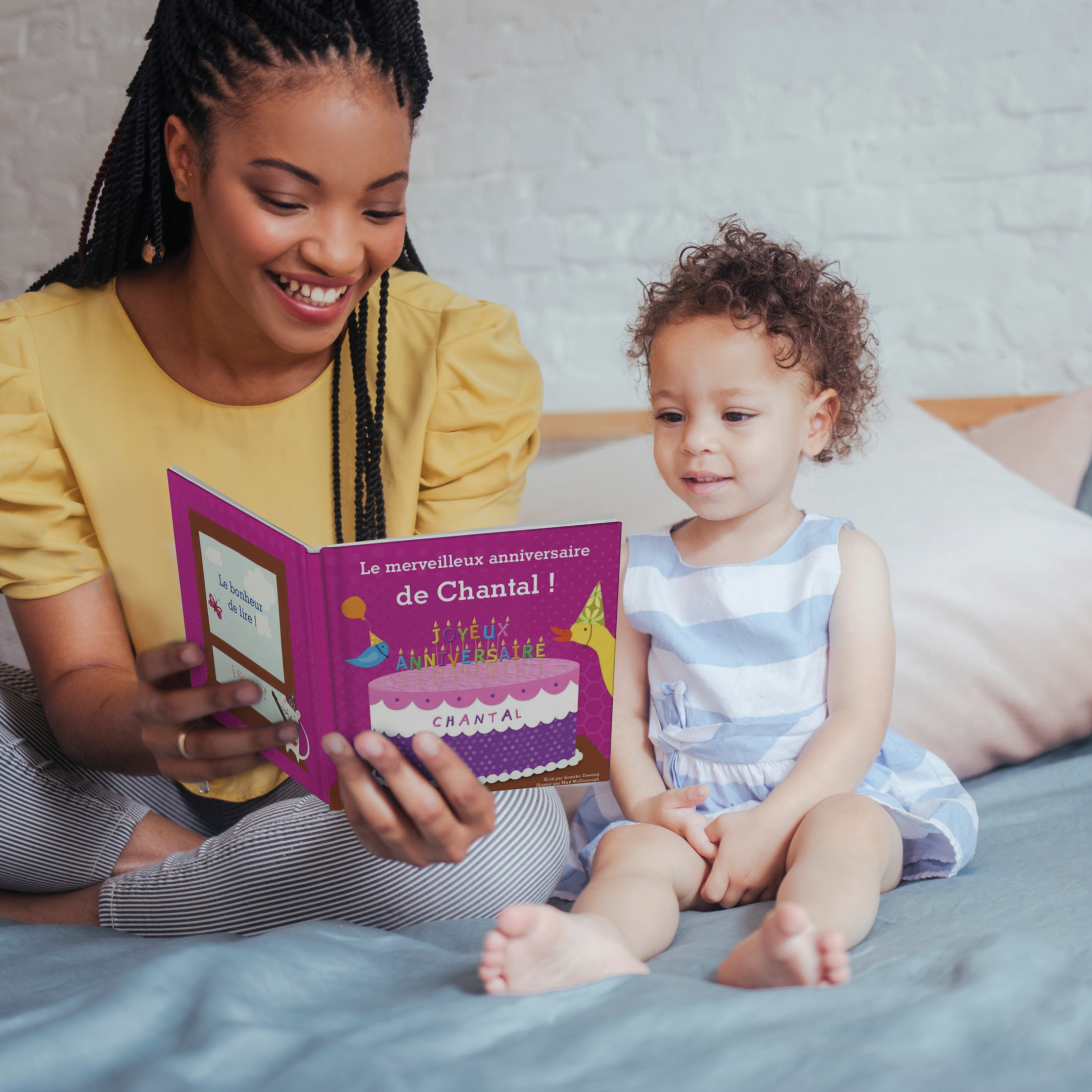 Le merveilleux anniversaire de bébé Livre Personnalisé Cartonné - Rose