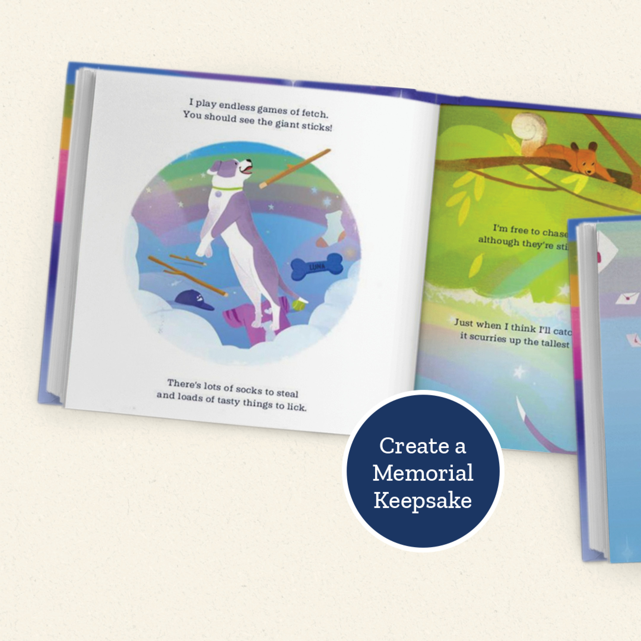 Rainbow Bridge Personalised Dog Book