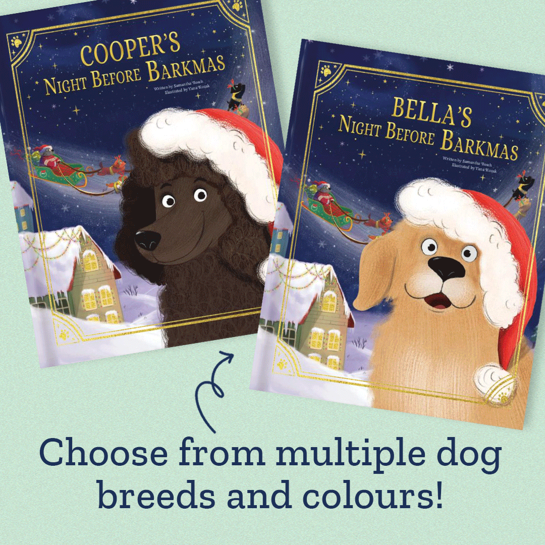 Our Dog’s Night Before Christmas Personalised Book Gold Foil Edition