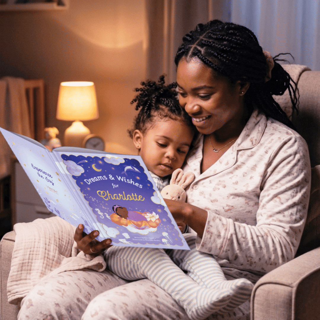 Dreams and Wishes for Baby Personalised Book Gold Foil Edition