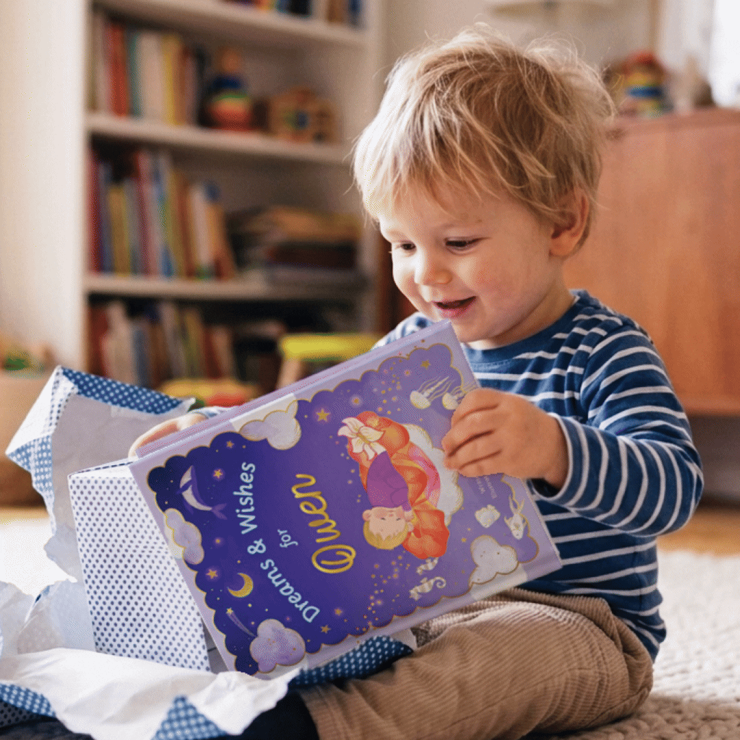Dreams and Wishes for Baby Personalised Book Gold Foil Edition