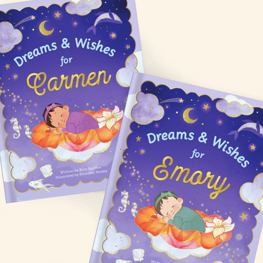 Dreams and Wishes for Baby Personalised Book Gold Foil Edition