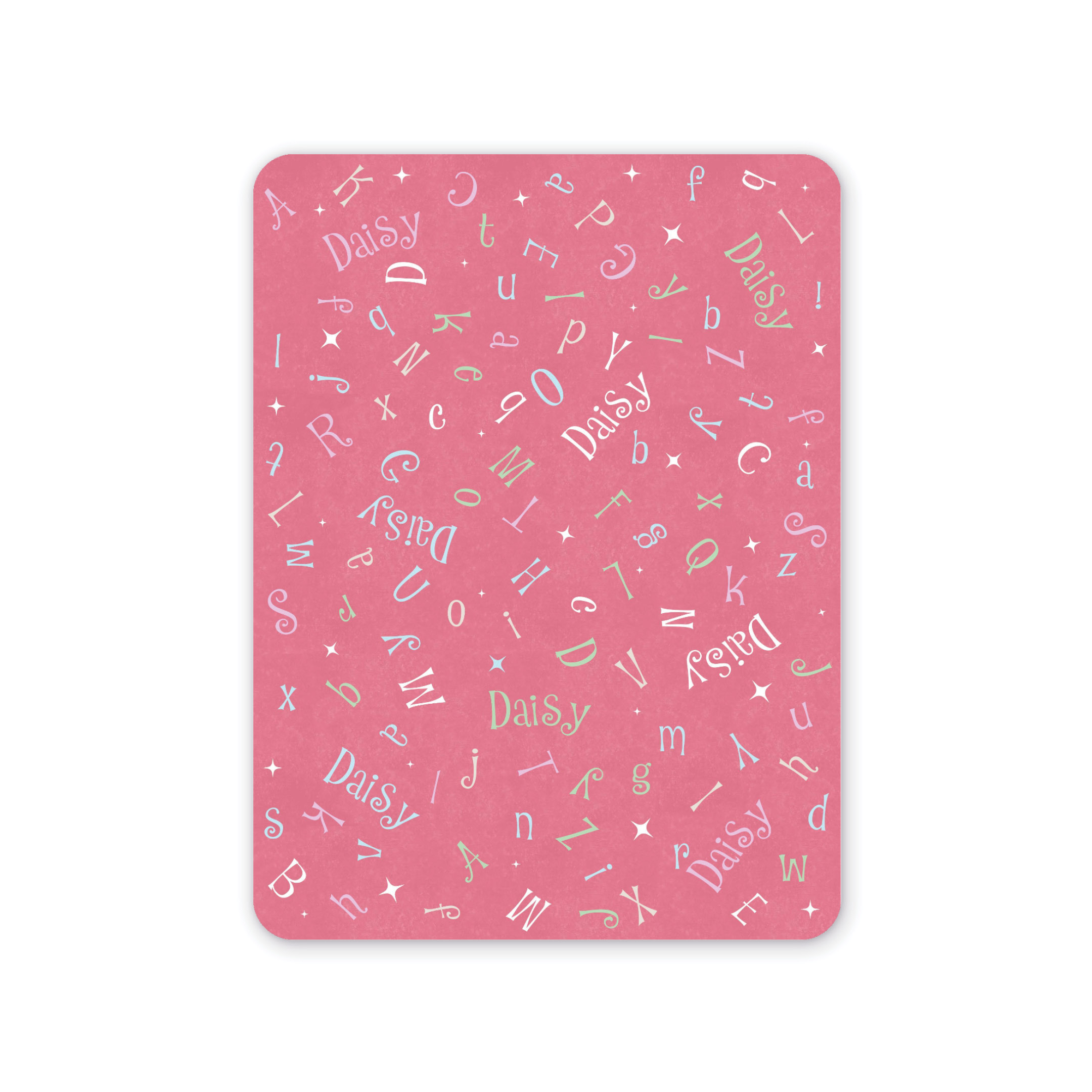 Kids Luxury Sherpa Baby Blanket With ABC Letter Etched Pattern, 30x40 Inches, Soft Plush Pink Blanket - View #5
