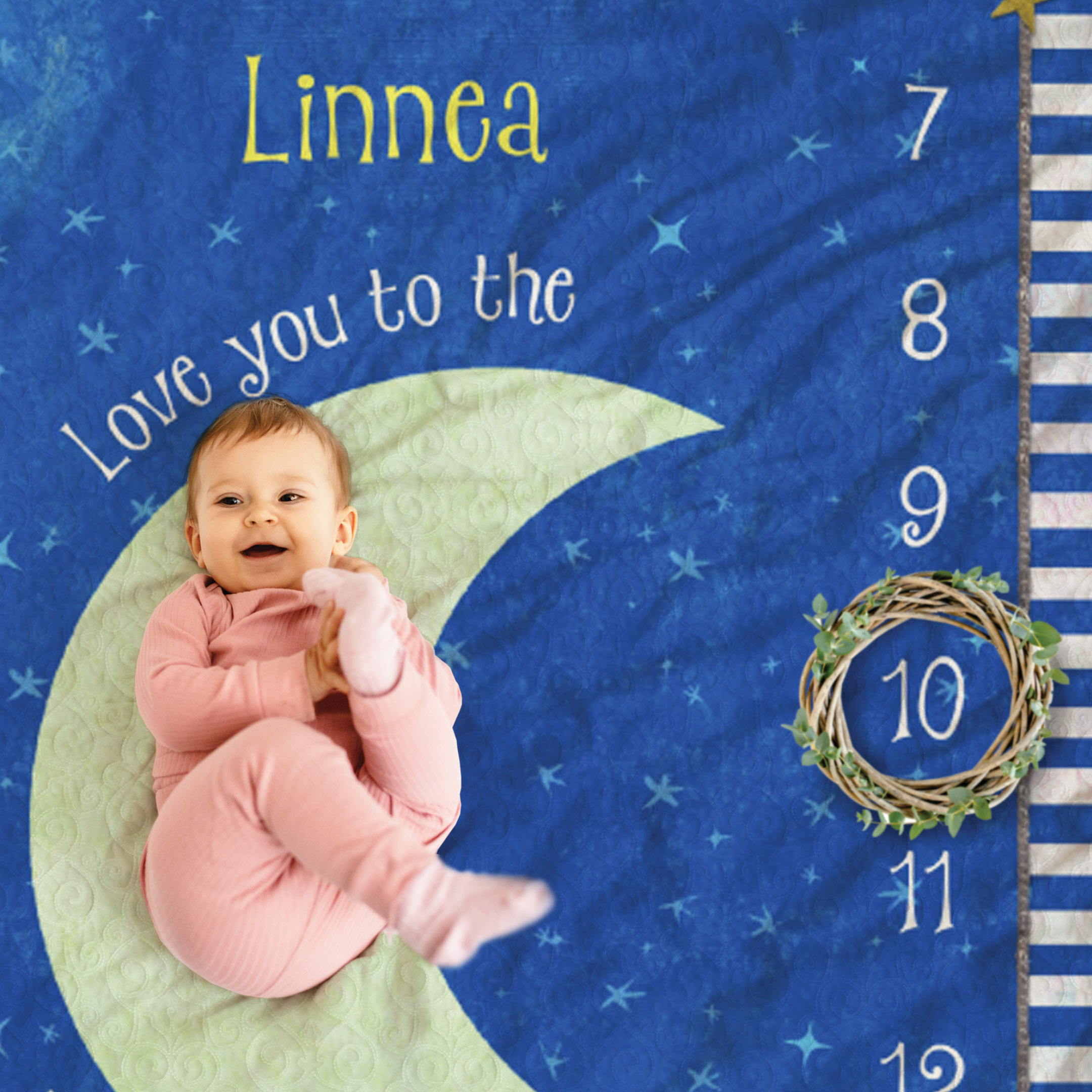 Personalized Milestone Blanket Goodnight Little Me