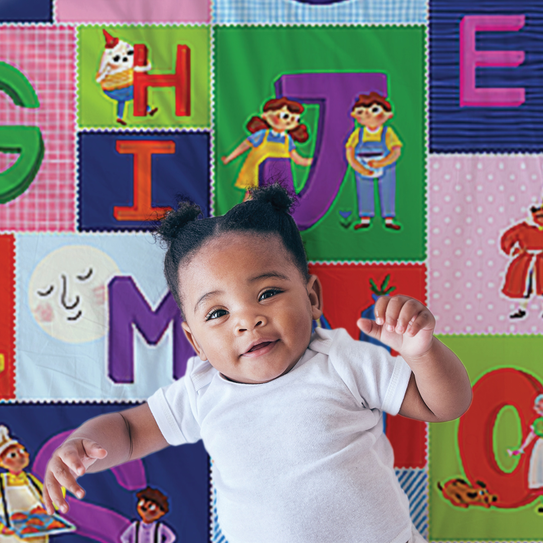 Personalized Sherpa Blanket ABC Nursery Rhymes