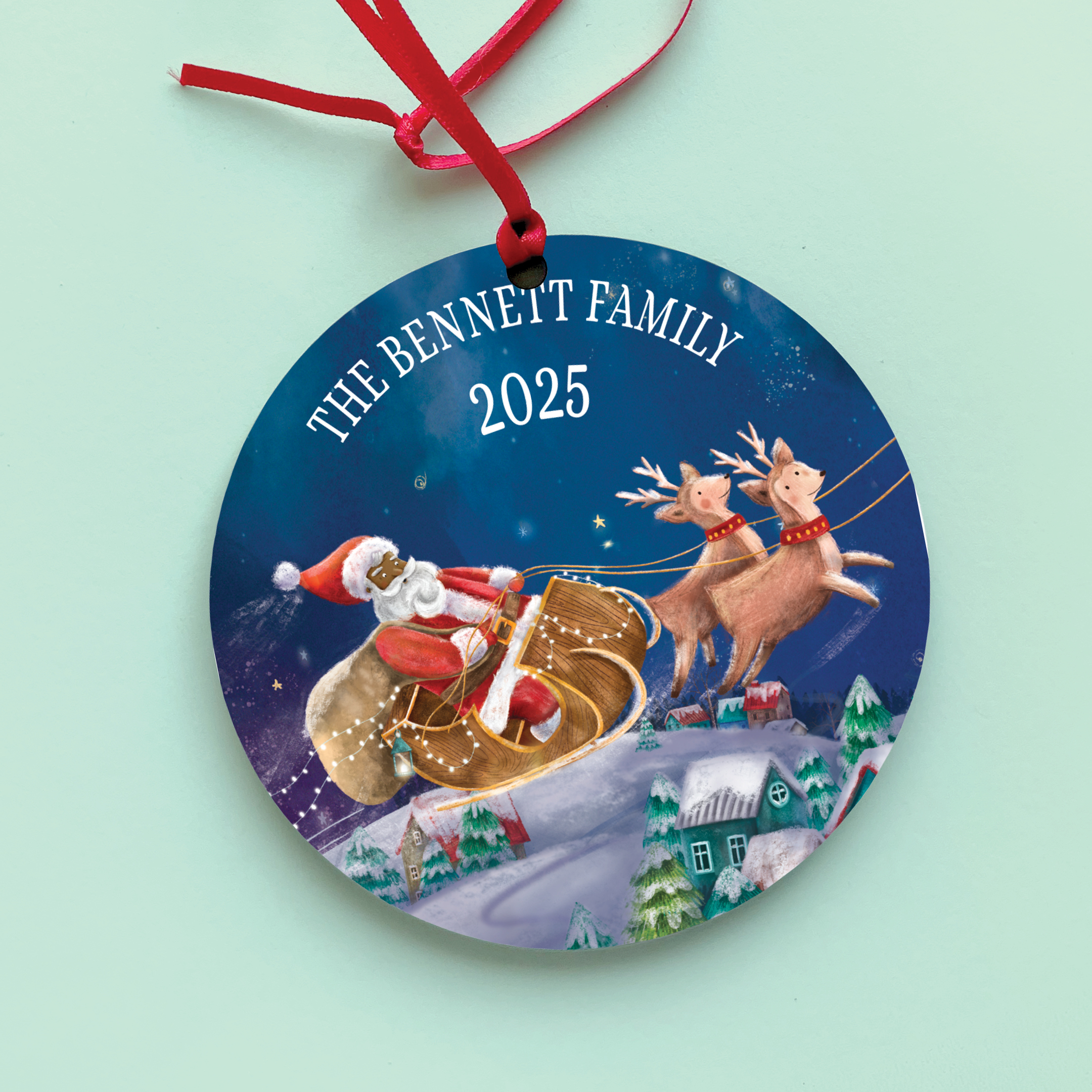 Fox Daddy's First Christmas Ornament Our Family's Night