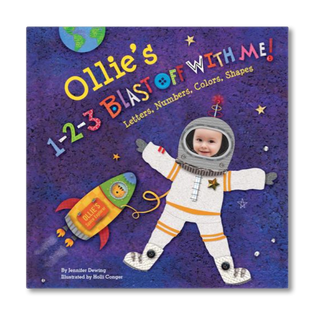 1-2-3 Blast Off With Me Personalised Board Book