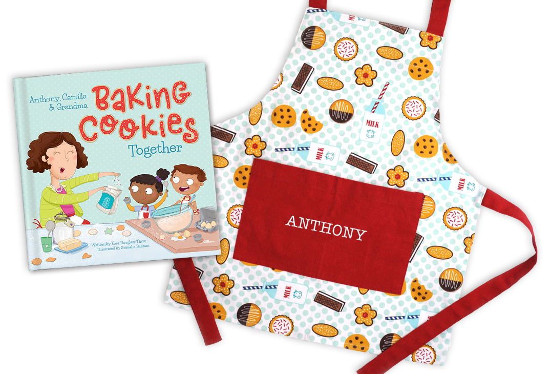 Baking Cookies Together Personalized Book and Apron Gift Set