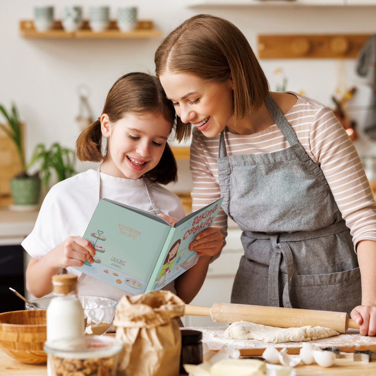 Baking Hanukkah Cookies Together Personalized Book and Apron Gift Set