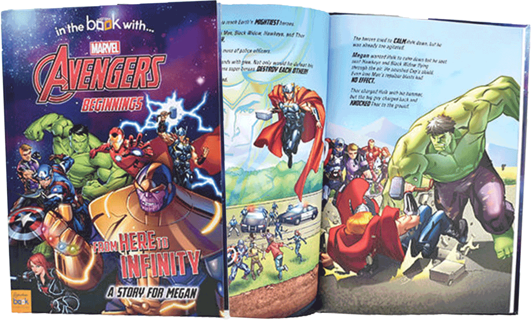 Avengers Beginnings: From Here to Infinity Personalized Marvel Book