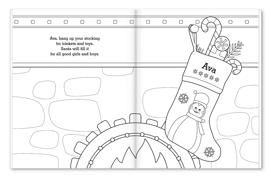 My Very Merry Christmas Personalized Coloring and Activity Book