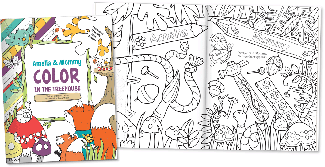 Color in the Treehouse with Me Adult & Child Coloring Book & Frameable Art