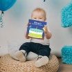 Baby&#039;s First Birthday Personalized Board Book - Blue