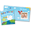 Hello World! Twins Personalized Board Book - Blue
