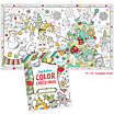 Color Christmas With Me Adult & Child Coloring Book & Frameable Art