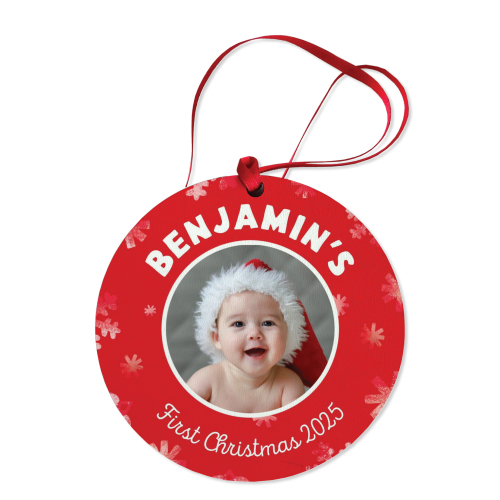 Baby's First Christmas Personalized Photo Ornament