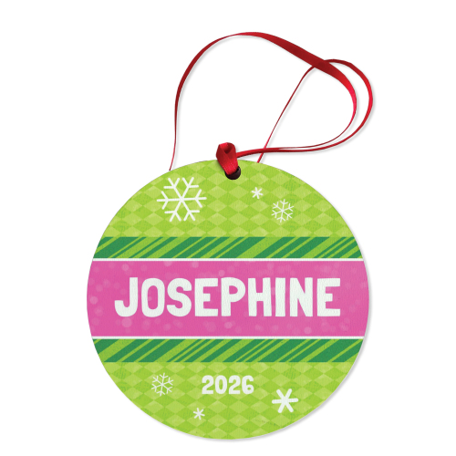 Festive Ribbon Personalized Ornament