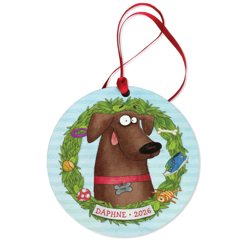 Merry Dog Personalized Ornament