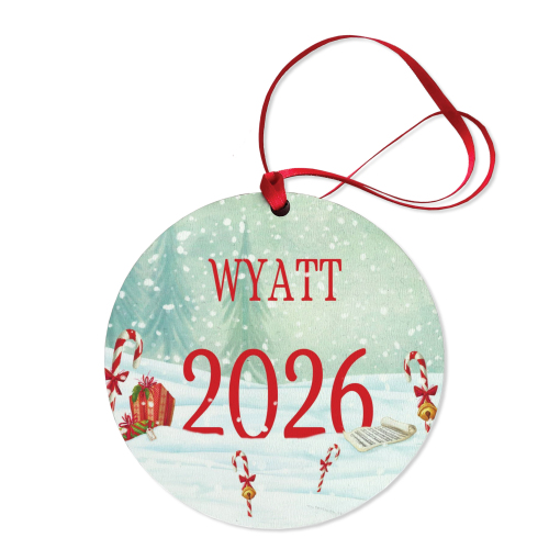 Festive North Pole Personalized Ornament