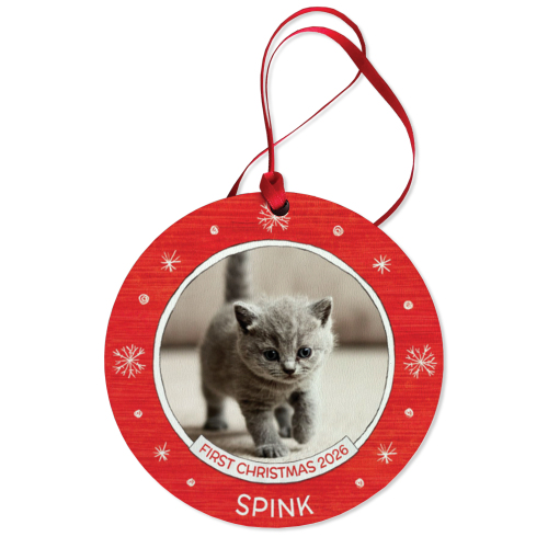 Cat's First Christmas Personalized Ornament