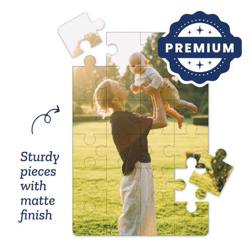 Premium Personalized Photo Puzzle, Portrait / Vertical - 24 Pieces