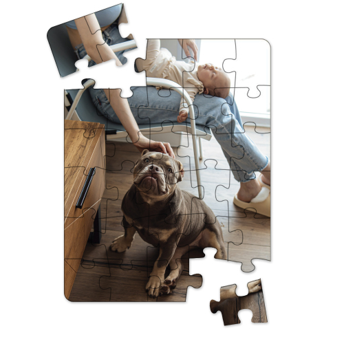 Personalized Pet Photo Puzzle, Portrait / Vertical – 30 Pieces