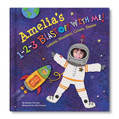 1-2-3 Blast Off With Me Personalized Board Book