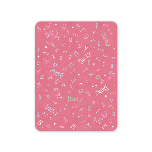 Name Toss Personalized Blanket – Pink, Sherpa
