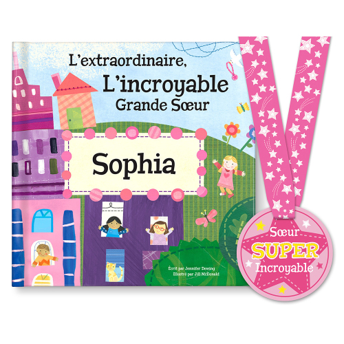 L’extraordinaire, l’incroyable grande sœur pour jumeaux Livre Personnalisé