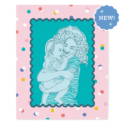 Baby and Mom Personalized Portrait - Color Block