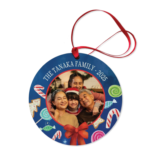 Family Christmas Personalised Photo Ornament