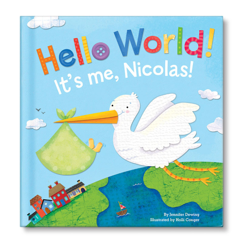 Hello World! Personalised Board Book - Blue