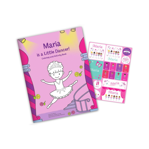 I'm a Little Dancer Personalized Coloring Book and Sticker Gift Set