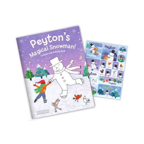 My Magical Snowman Personalized Coloring Book and Sticker Gift Set