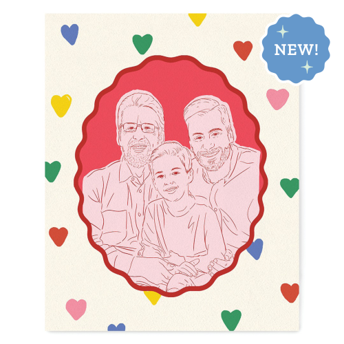 Baby and Dad Personalized Portrait - Color Block