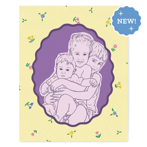 Family Personalized Portrait - Color Block