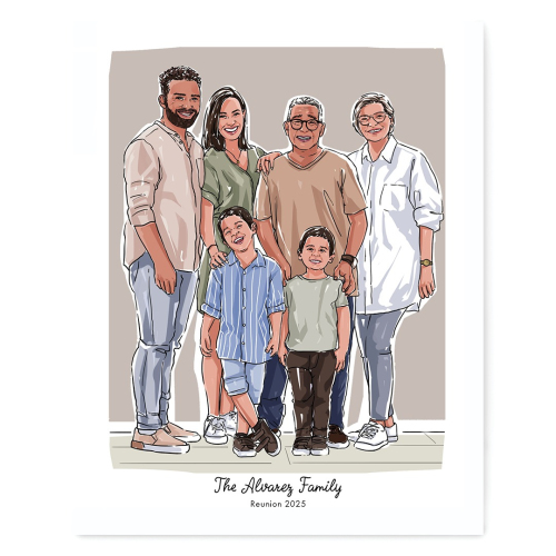 Family Personalized Portrait - Traditional