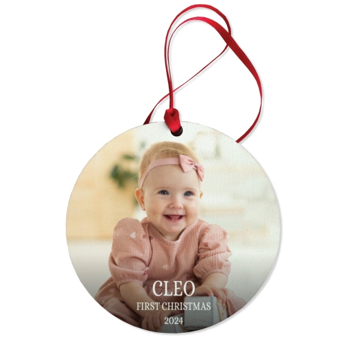 Photo Circle Personalized Ornament