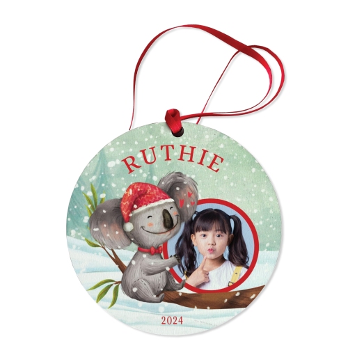 Festive North Pole Personalized Photo Ornament