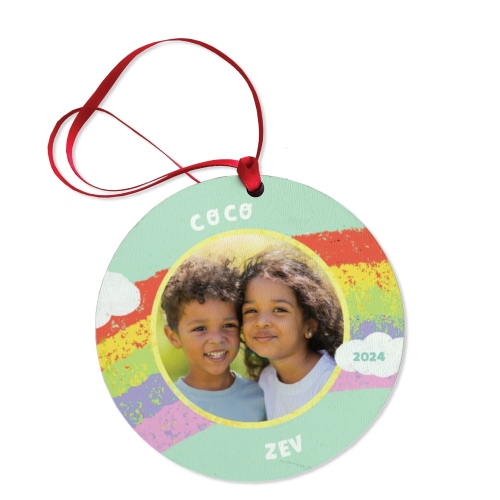 Rainbow Personalized Photo Ornament