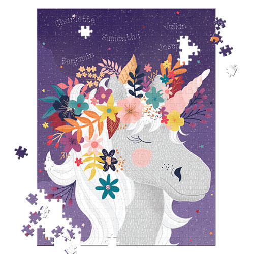 Stargazing Unicorn Personalized Puzzle – 500 Pieces 
