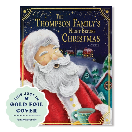Our Family’s Night Before Christmas Personalized Book Gold Foil Edition