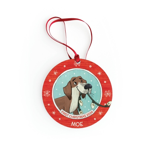 Dog's First Christmas Personalized Ornament