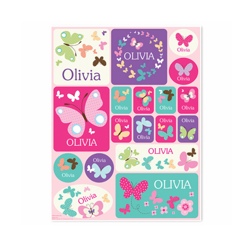 Butterflies Personalized Stickers