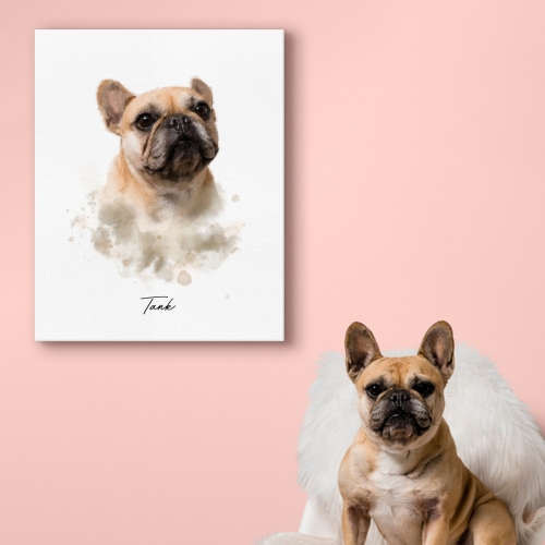 Personalized Pet Portrait Canvas 8 x 10
