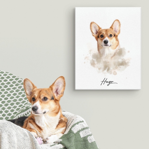 Personalized Pet Portrait Canvas 11 x 14
