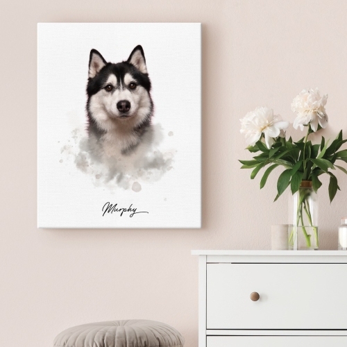 Personalized Pet Portrait Canvas 16 x 20 